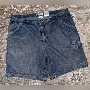 VTG Columbia Jean Shorts Mens 38  Distressed Denim Cotton Jorts Outdoor American